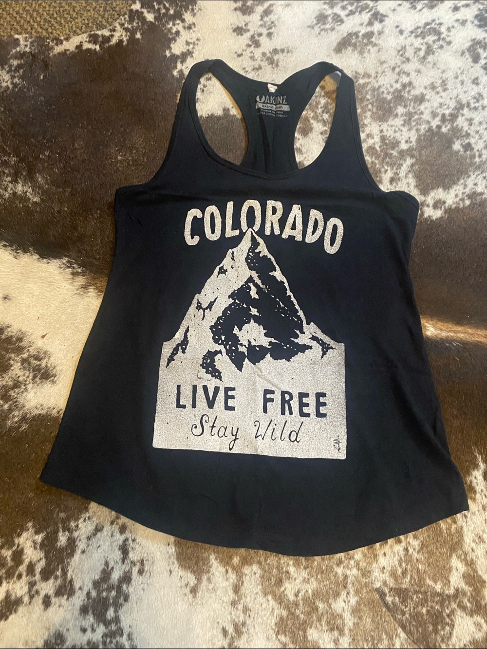 OAK Black Colorado 'Live Free' Graphic Racerback Tank